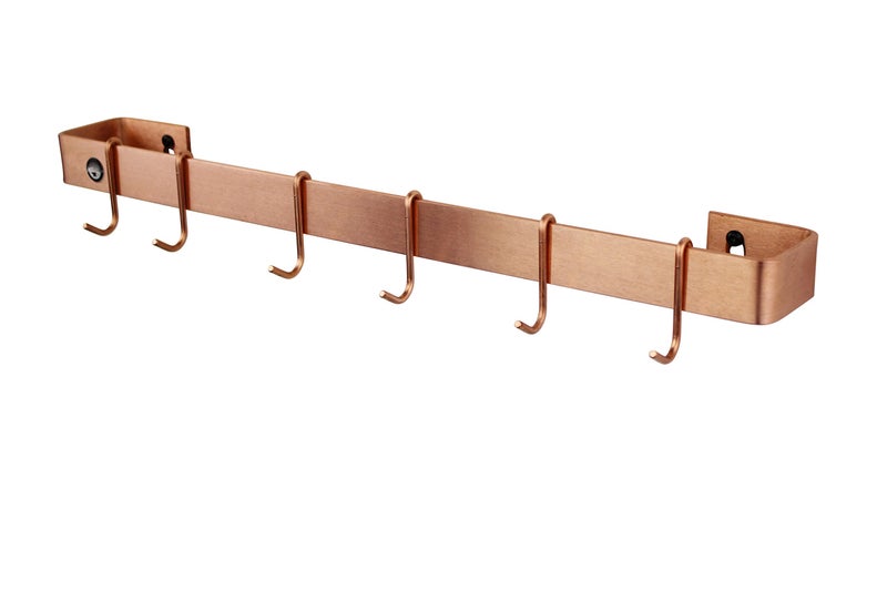 Enclume, Brushed Copper Handcrafted 24" Utensil Bar Wall Rack (WR1 SCP) - Image 1